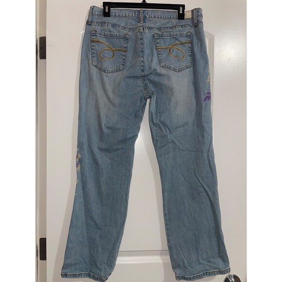 Department Of Peace Women’s Vintage Embellished Straight Jeans size 12 Stretch - Picture 4 of 8